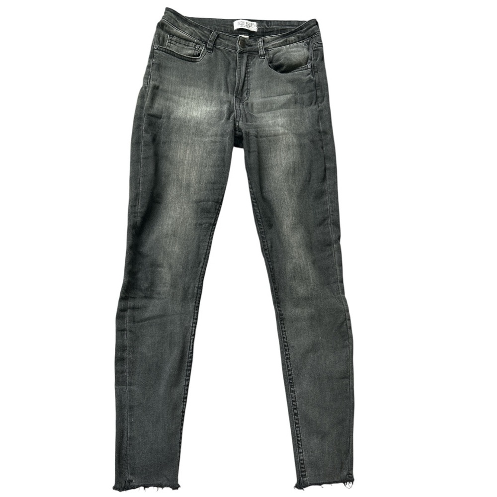 Judy Blue Charcoal Skinny Jeans with Raw Hem